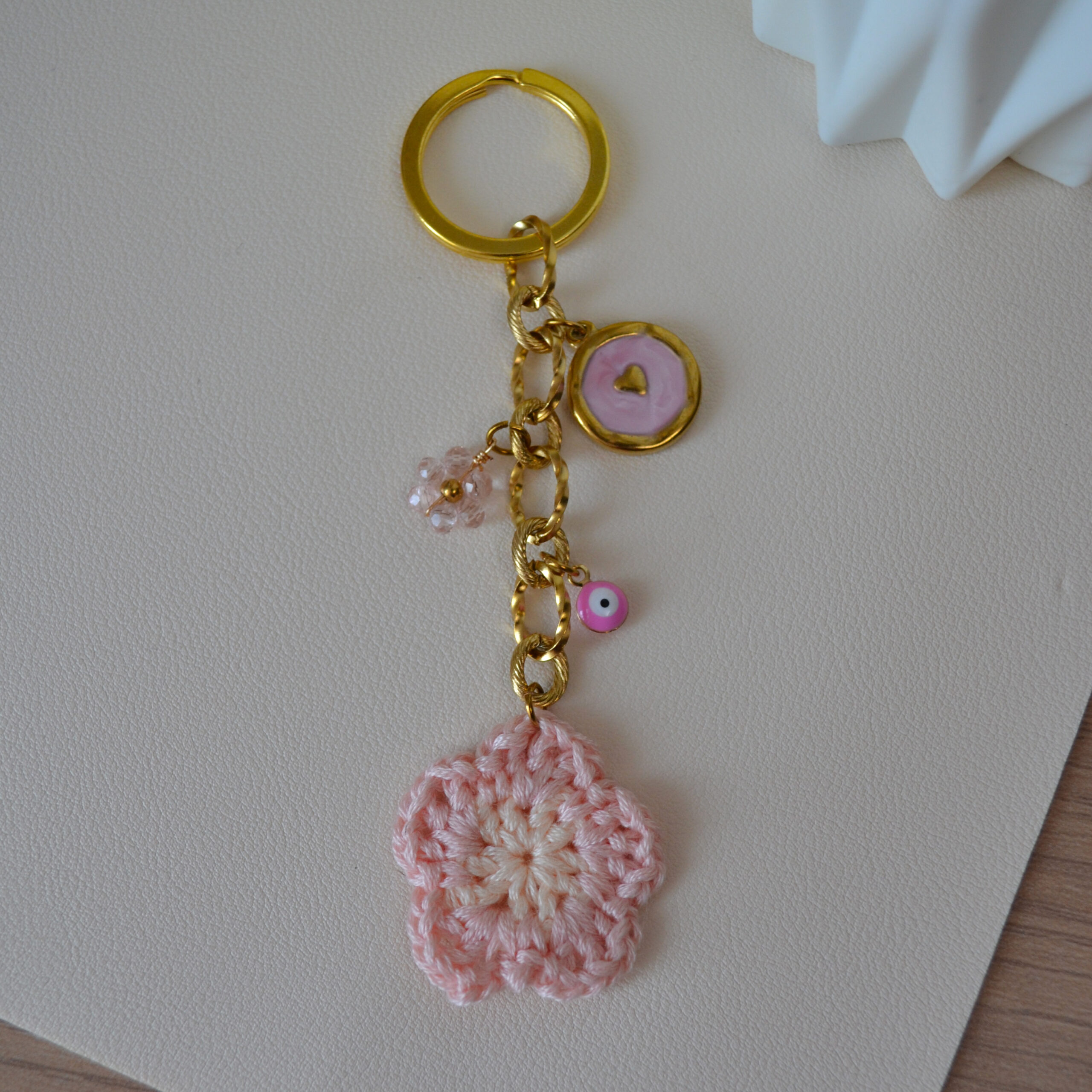 Porte-clé floral et bijou de sac - Fleurs du Soleil
