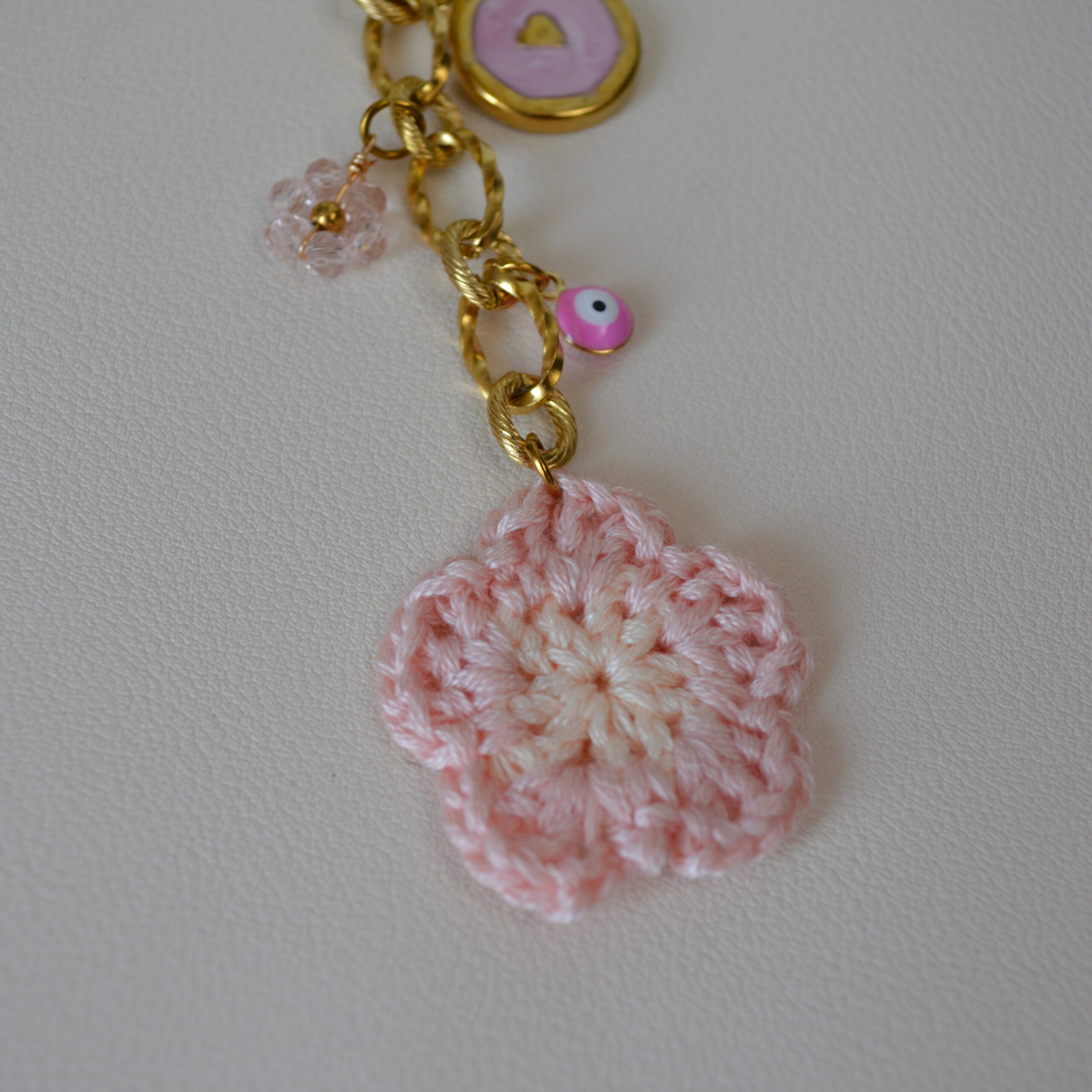 Porte-clé floral et bijou de sac - Fleurs du Soleil