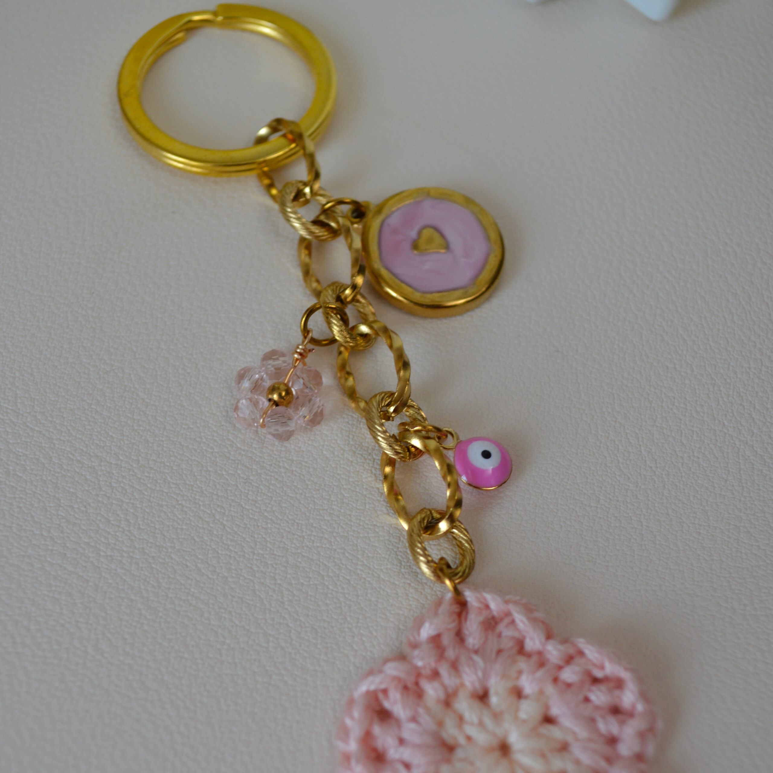 Porte-clé floral et bijou de sac - Fleurs du Soleil